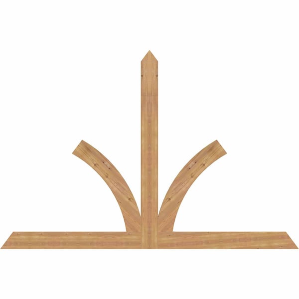 Ekena Millwork Richland Timber Gable Bracket, Western Red Cedar, 96"W x 64"H x 1 1/2"D x 5 1/2"F, 16/12 Pitch GBW096X64X0206RIC00SWR - main